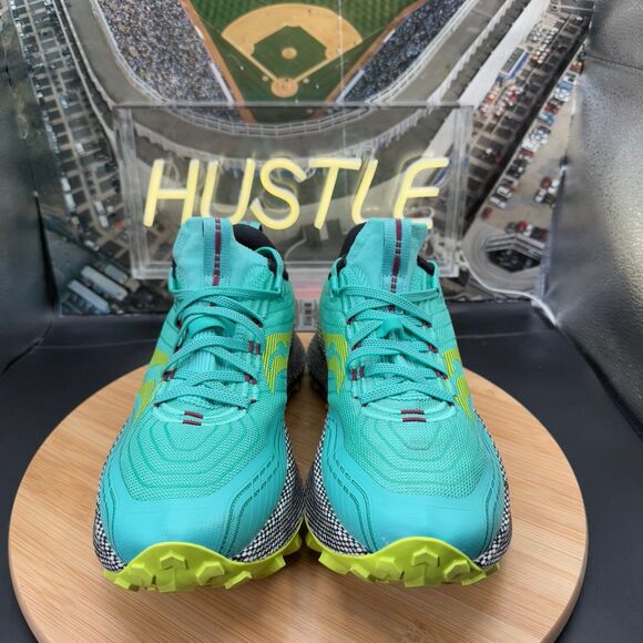 Saucony Endorphin Trail running Shies Women's Cool Mist/Acid Sz 9 - Picture 6 of 10